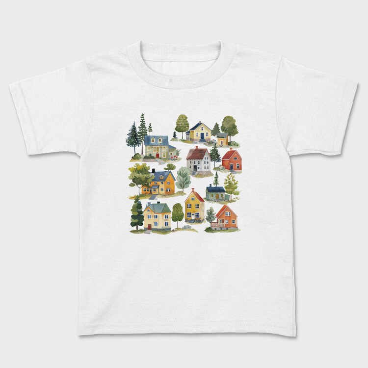Watercolor Nordic Home, Tricou Copii