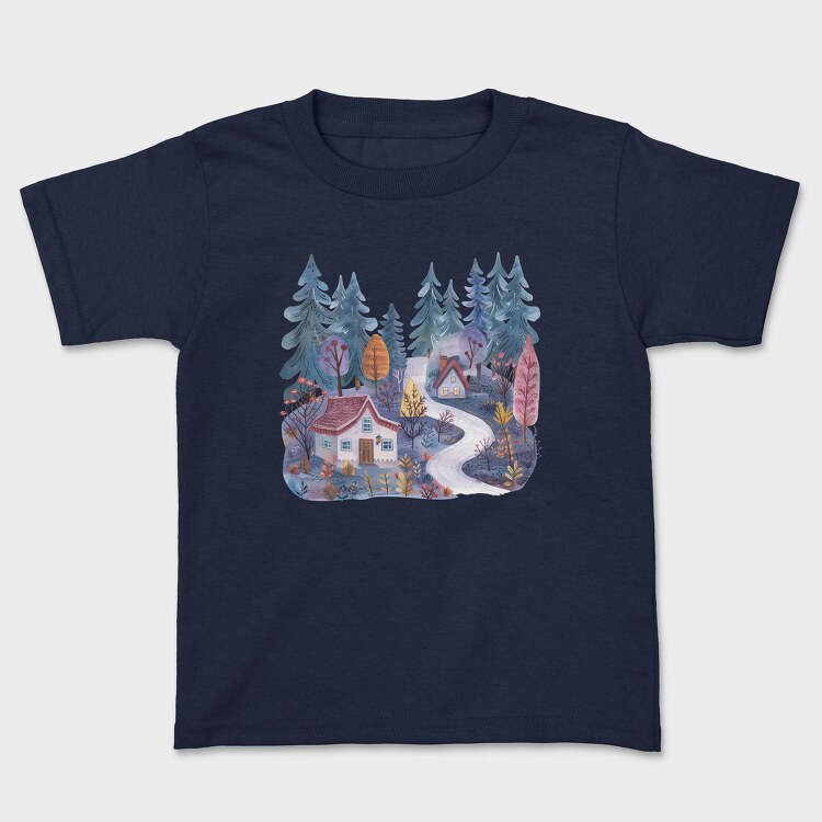 Watercolor Nordic House, Tricou Copii