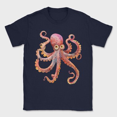 Watercolor Octopus Tail, Tricou Barbati (Unisex)