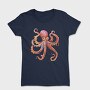 Watercolor Octopus Tail, Tricou Femei
