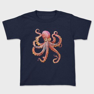 Watercolor Octopus Tail, Tricou Copii
