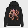 Watercolor Octopus Tail, Hanorac Oversize Barbati (Unisex)