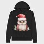 Watercolor Owl Christmas, Hanorac Oversize Barbati (Unisex)