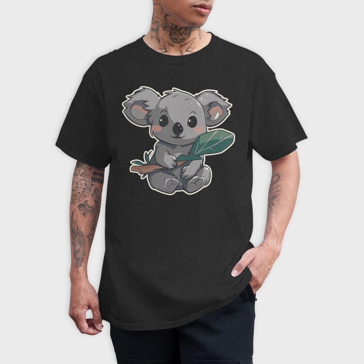 Cute Koala Australian Eucaliptus, Tricou Barbati (Unisex)