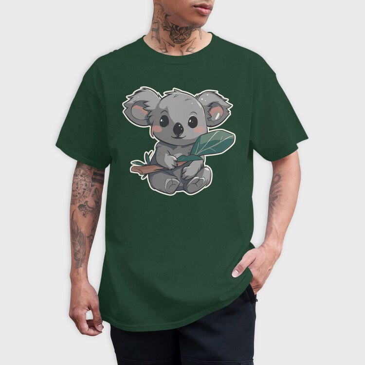 Cute Koala Australian Eucaliptus, Tricou Barbati (Unisex)