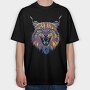 Psychedelic Lynx Angry, Tricou Oversize Barbati (Unisex)