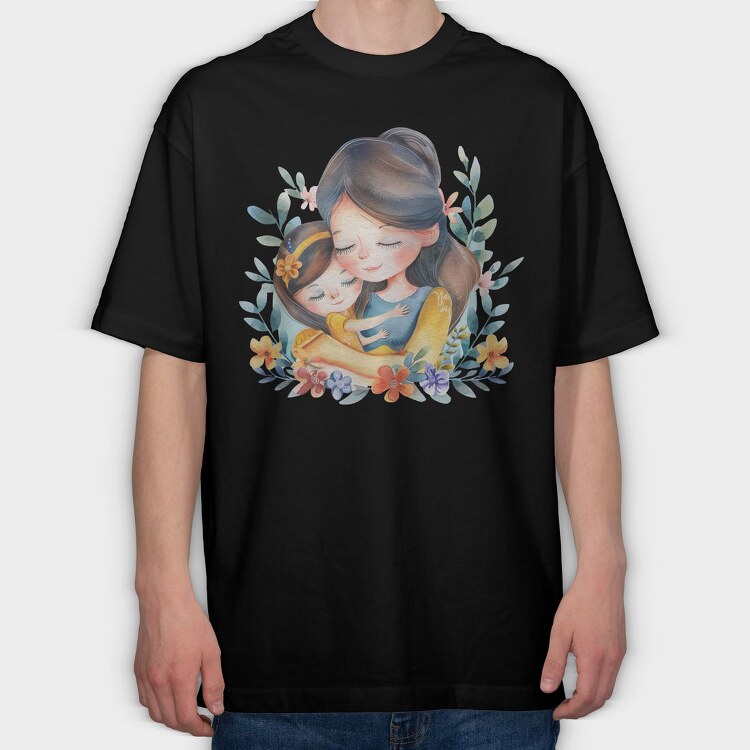 Watercolor Mothers Day, Tricou Oversize Barbati (Unisex)