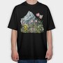 Watercolor Mountain Garden, Tricou Oversize Barbati (Unisex)