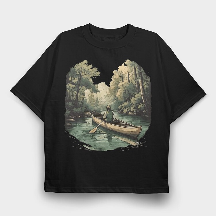 Canoe River, Tricou Oversize Barbati (Unisex)