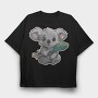 Cute Koala Australian Eucaliptus, Tricou Oversize Barbati (Unisex)
