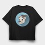 Goat Head Icon, Tricou Oversize Barbati (Unisex)