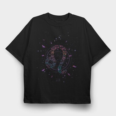 Leo Floral Zodiac Sign 05, Tricou Oversize Barbati (Unisex)