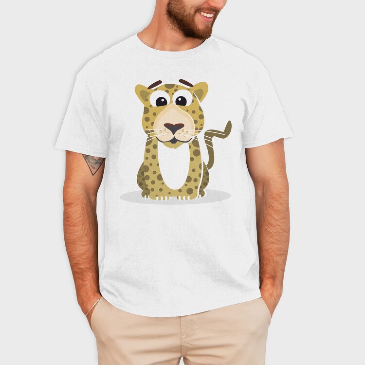 Leopard Cartoon Vibes, Tricou Barbati (Unisex)
