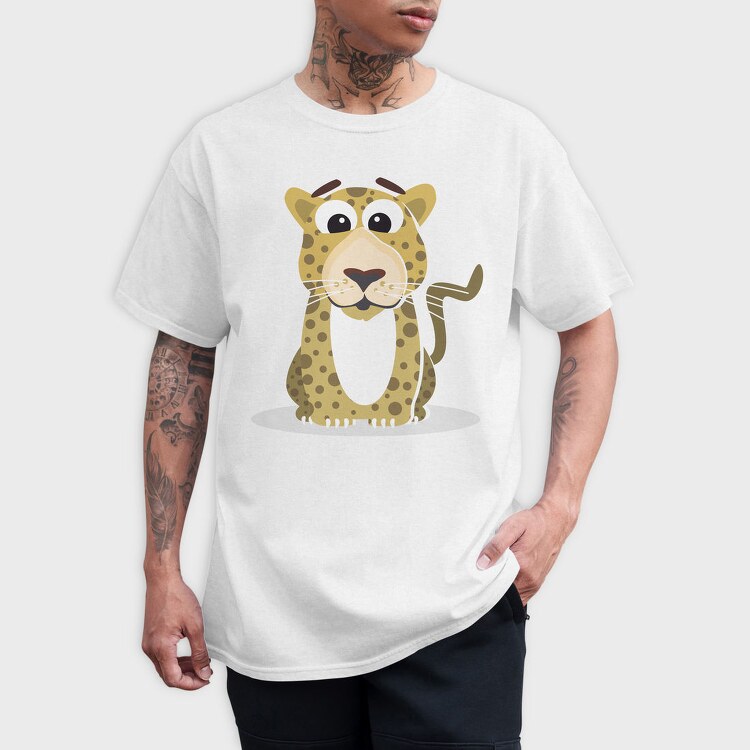 Leopard Cartoon Vibes, Tricou Barbati (Unisex)
