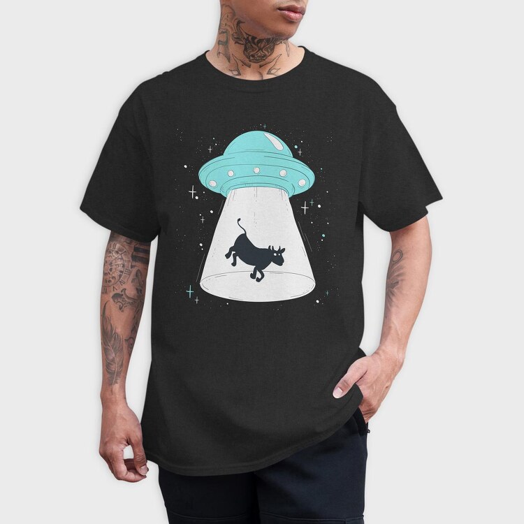 Cow Ufo, Tricou Barbati (Unisex)