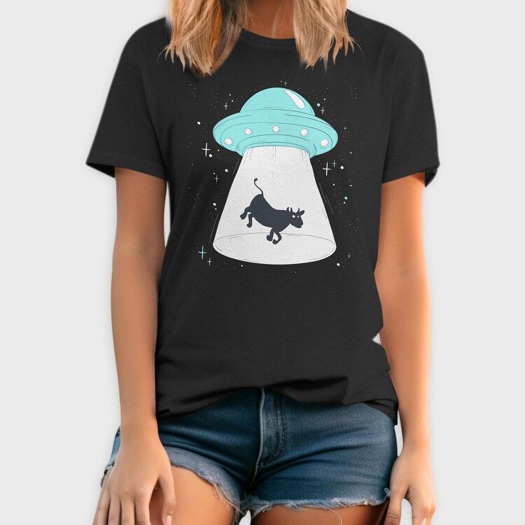 Cow Ufo, Tricou Barbati (Unisex)