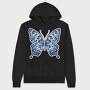 blue butterfly, Hanorac Oversize Barbati (Unisex)
