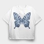 blue butterfly, Tricou Oversize Barbati (Unisex)