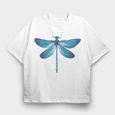 Blue Dragonfly Realistic, Tricou Oversize Barbati (Unisex)
