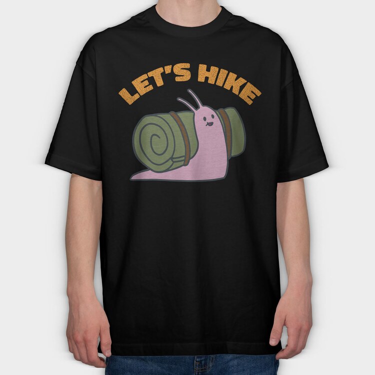 Let'S Hike Snail, Tricou Oversize Barbati (Unisex)