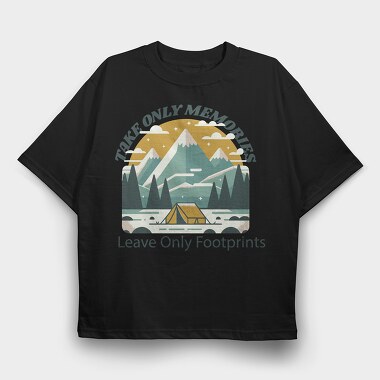 Motivational Camping Quote, Tricou Oversize Barbati (Unisex)