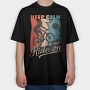 Keep Calm and Ride On, Tricou Oversize Barbati (Unisex)