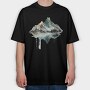 Watercolor Mountain Clarity, Tricou Oversize Barbati (Unisex)