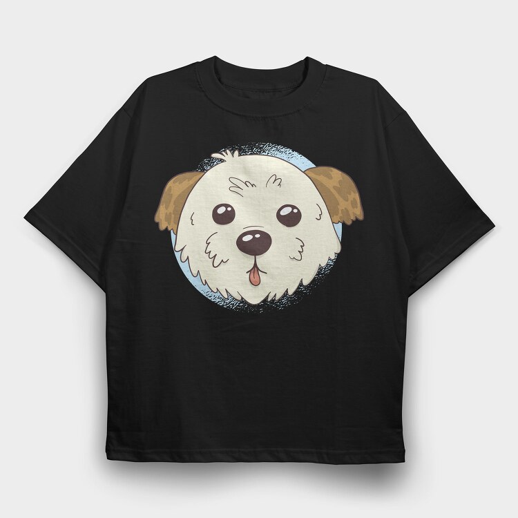 Cute Morkie Dog, Tricou Oversize Barbati (Unisex)