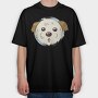 Cute Morkie Dog, Tricou Oversize Barbati (Unisex)