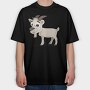 Goatly Grin, Tricou Oversize Barbati (Unisex)