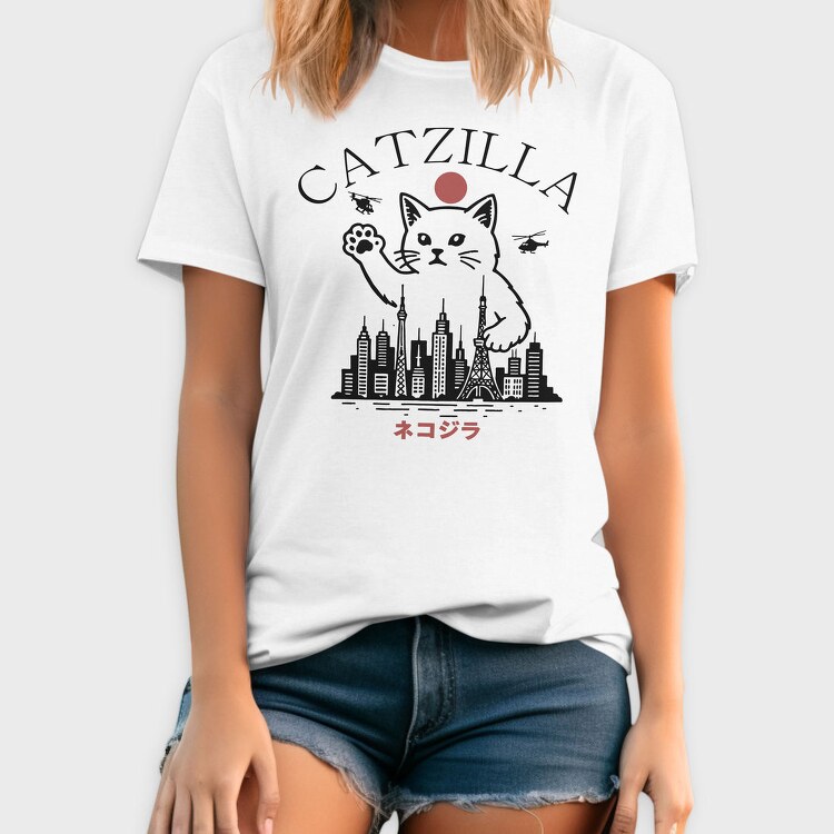 Catzilla City Destruction, Tricou Barbati (Unisex)
