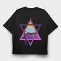 Psychedelics Star 003, Tricou Oversize Barbati (Unisex)
