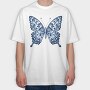 blue butterfly, Tricou Oversize Barbati (Unisex)