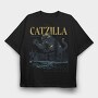Catzilla Monster, Tricou Oversize Barbati (Unisex)