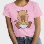 Capybara Eating Ramen Capibara, Tricou Femei
