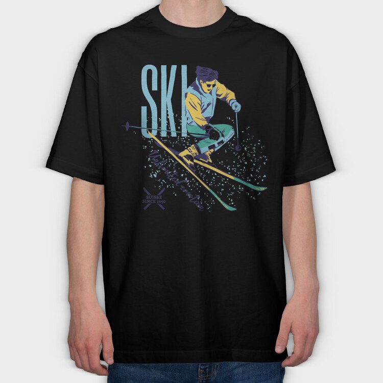 Ski Unlimited Emotion Winter, Tricou Oversize Barbati (Unisex)