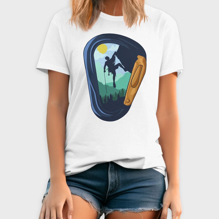 Carabiner Climbing Mountain, Tricou Barbati (Unisex)