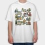 Watercolor Nordic Home, Tricou Oversize Barbati (Unisex)