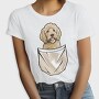 Golden Doodle Dog Pocket, Tricou Femei