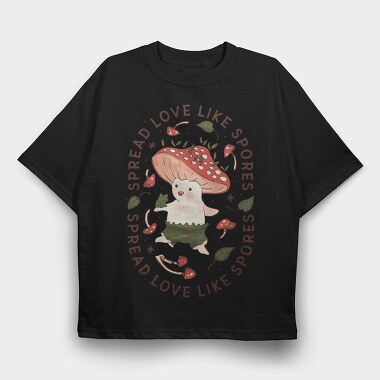 Cute Mushroom Fairy, Tricou Oversize Barbati (Unisex)