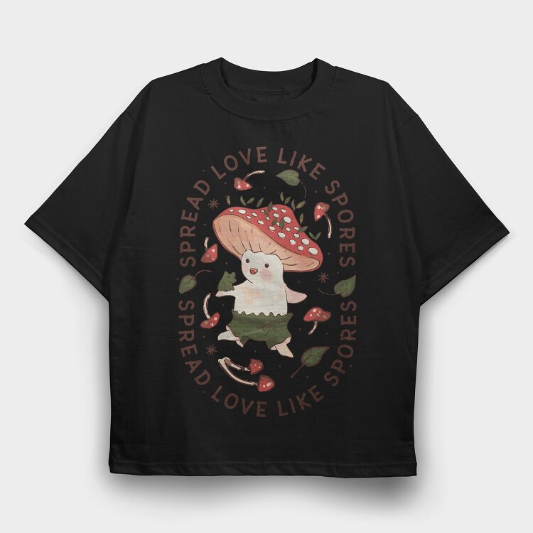 Cute Mushroom Fairy, Tricou Oversize Barbati (Unisex)