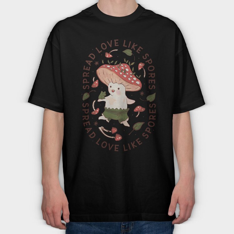 Cute Mushroom Fairy, Tricou Oversize Barbati (Unisex)