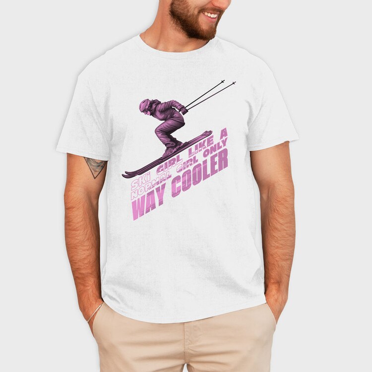 Skier Action Quote, Tricou Barbati (Unisex)