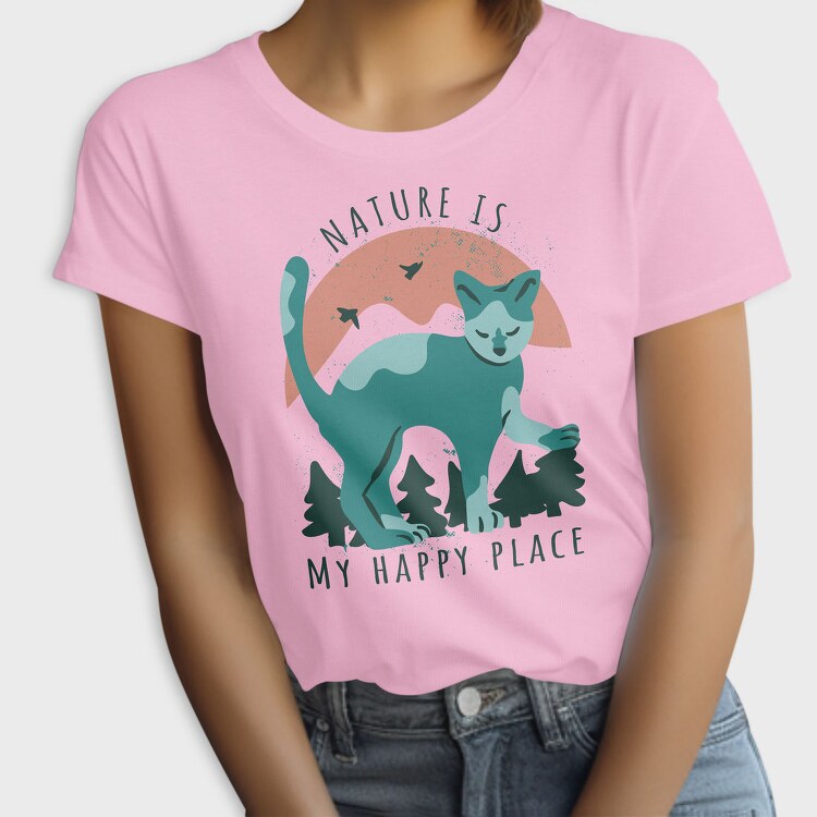 Cute Nature Cat Mug, Tricou Femei