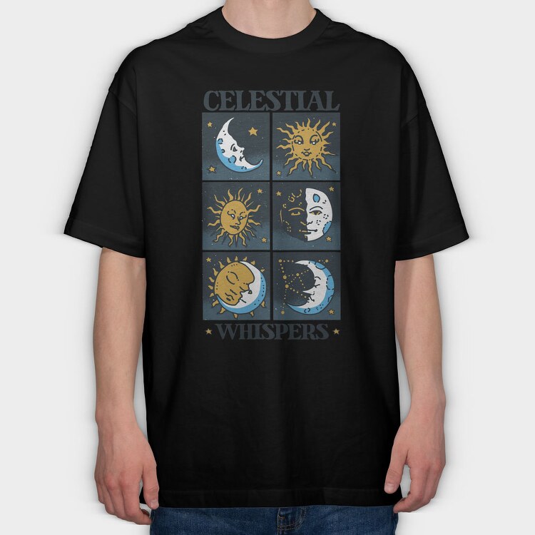 Celestial Elements Whimsigoth, Tricou Oversize Barbati (Unisex)