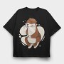 Cute Otter Cartoon, Tricou Oversize Barbati (Unisex)