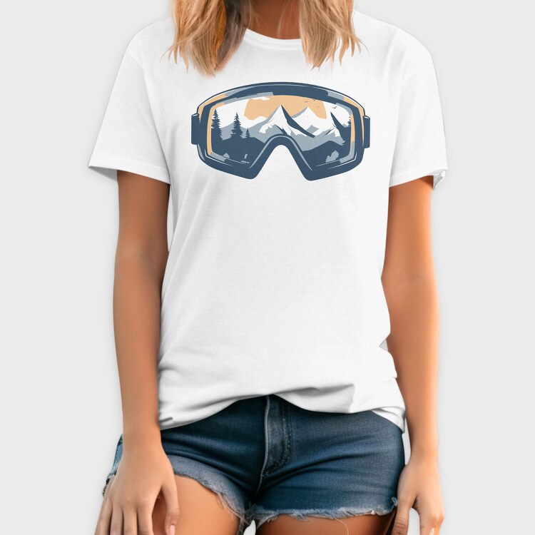 Skiing Goggles, Tricou Barbati (Unisex)