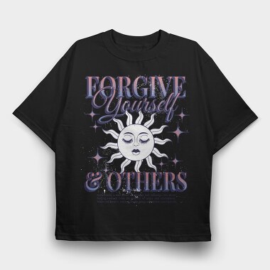 Celestial Forgiveness Quote Nc, Tricou Oversize Barbati (Unisex)