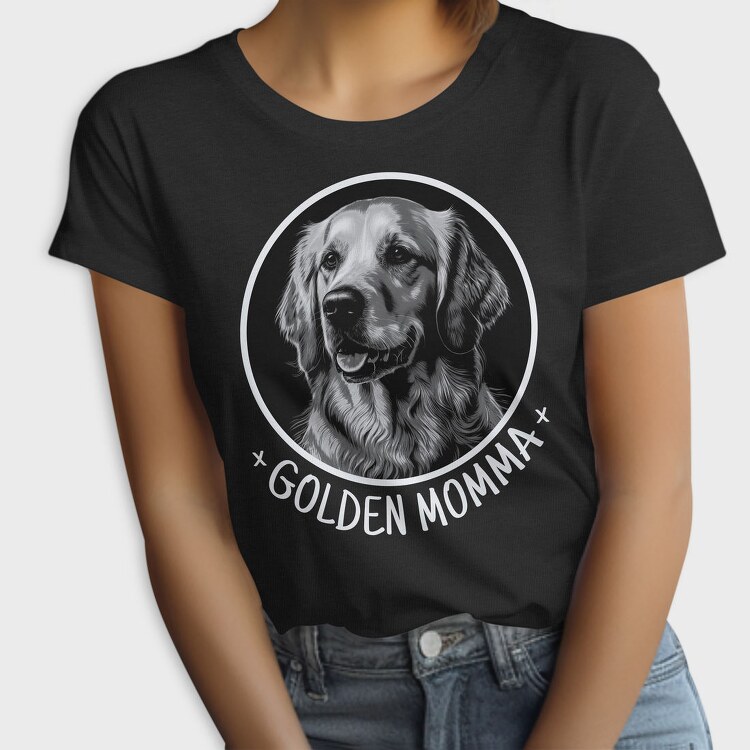 Golden Retriever Mom Golden Momma, Tricou Femei