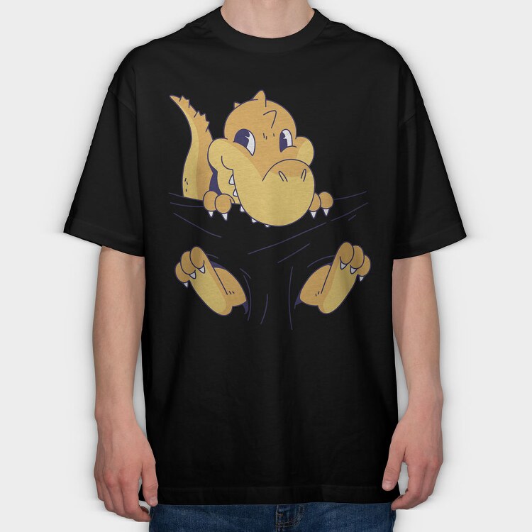 Carrying Baby T Rex, Tricou Oversize Barbati (Unisex)